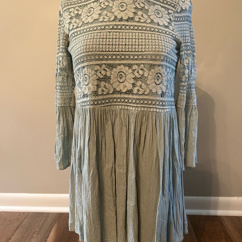 3/4 Flutter sleeve Boho hippie tunic